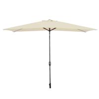 Marbueno Parasol Staal 8 Spaken 200x300 cm Polyester Beige Tuin, Zwembad, Terras - thumbnail