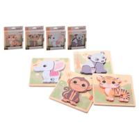 Jouéco the wildies family puzzel 4 ass | 12 stuks - thumbnail