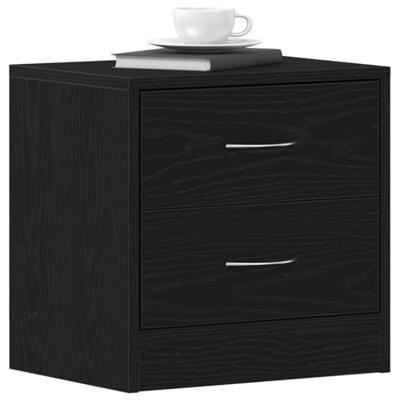 Nachtkastjes 2 st 40x30x40 cm spaanplaat zwart eikenkleurig