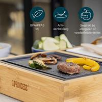 Princess 104040 Tafelgrill Elektrisch Zwart, Bamboe - thumbnail