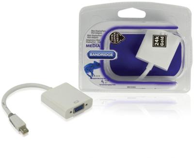 Bandridge Mini DisplayPort Kabel Mini-DisplayPort Male naar VGA Female 15-Pins 0.2 m Wit | 1 stuks - BBM37850W02 BBM37850W02