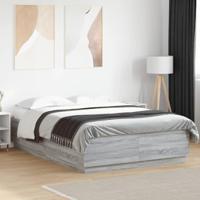 Bedframe bewerkt hout grijs sonoma eikenkleurig 140x200 cm - thumbnail