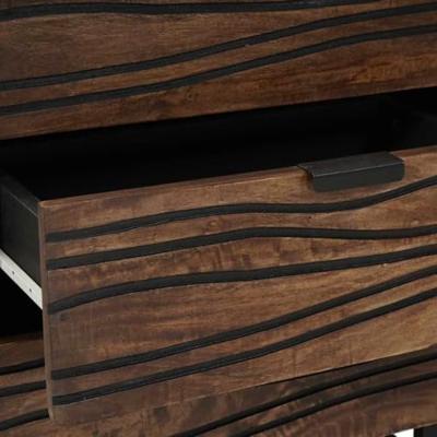 Nachtkastje Walnotenhout 50 x 33 x 60 cm massief mangohout
