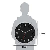 TFA Dostmann 60.3545.01 Wandklok Zendergestuurd 400 mm x 50 mm x 400 mm Zilver Groot display - thumbnail
