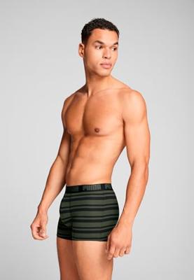 Puma Boxershorts Everyday Heritage Stripe 2-pack Forest Night Tonal-XL