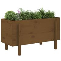 VidaXL Plantenbak verhoogd 101x50x57 cm massief grenenhout honingbruin - thumbnail