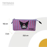 Pennenetui met 3 vakken Kuromi 44 x 30 x 20 cm - thumbnail