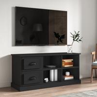 Tv-meubel 102x35,5x47,5 cm bewerkt hout zwart - thumbnail