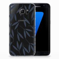 Samsung Galaxy S7 Edge TPU Case Leaves Blue - thumbnail