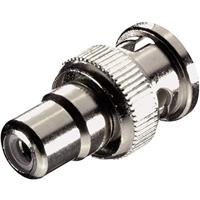 Speaka Professional SP-7869892 BNC/RCA adapter [1x BNC-stekker - 1x RCA-aansluiting] zilver - thumbnail