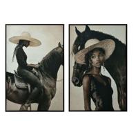 Schilderij Home ESPRIT Fluweel polyestyreen 83 x 4 x 123 cm - thumbnail