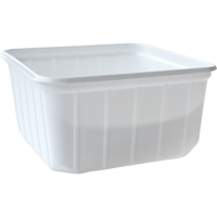 Bak | PS | 500ml | 114x114x58mm | wit | 500 stuks - thumbnail