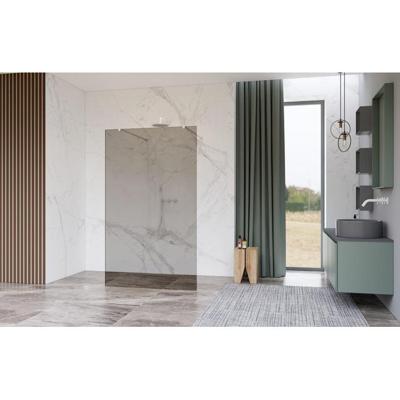 Fortifura Galeria Vrijstaande Inloopdouche - 110x200cm - Rookglas - antikalk - 8mm veiligheidsglas - wandsteunen - Wit mat SW927768 2x/SW915252 Fortifura Galeria Vrijstaande Inloopdouche - 110x200cm - Rookglas - antikalk - 8mm veiligheidsglas - wandsteunen - Wit mat SW927768 2x/SW915252