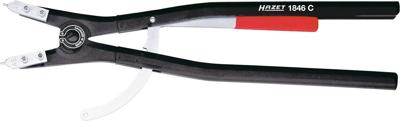 Hazet 1846C-5 Precisie-borgveertang Geschikt voor borgringen Buitenringen 122-300 mm Puntvorm Recht