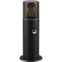 LED Tuinverlichting - Staande Buitenlamp - Trion Sicho - E27 Fitting - Bewegingssensor - Rond - Mat Zwart - Aluminium - thumbnail