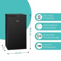 Bomann GS 7256 Vrieskast Energielabel: E (A - G) 60 l Staand apparaat Zwart - thumbnail