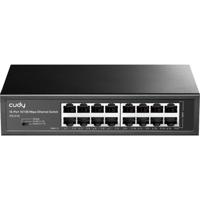 Cudy 16-port 10/100 mbps ethernet switch (zwart) - thumbnail