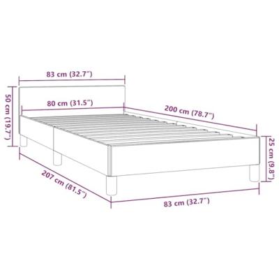 Bedframe met hoofdeinde zonder matras 80x200 cm zwart
