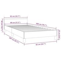 Bedframe met hoofdeinde zonder matras 80x200 cm zwart - thumbnail