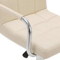 Barstoelen 2 st stof crème - thumbnail