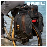Bagagedragertas Basil Miles Tarpaulin 7 liter 32 x 20 x 20 cm - zwart/oranje - thumbnail