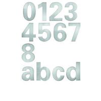Huiscijfer 2 rvs mat 120 mm - thumbnail