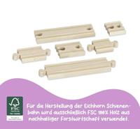 Eichhorn treinrails sporen uitbreidingsset, 6dlg. - thumbnail