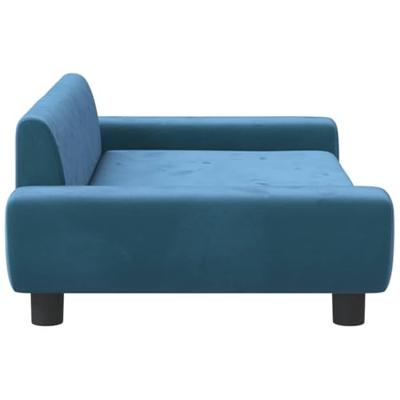 VidaXL Hondenmand 100x54x33 cm fluweel blauw