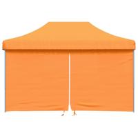 Partytent inklapbaar pop-up met 4 zijwanden oranje - thumbnail