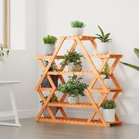 Plantenstandaard 110x25x105 cm massief vurenhout - thumbnail