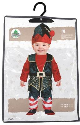 Kerst Elfje Baby Jongen Fluweel