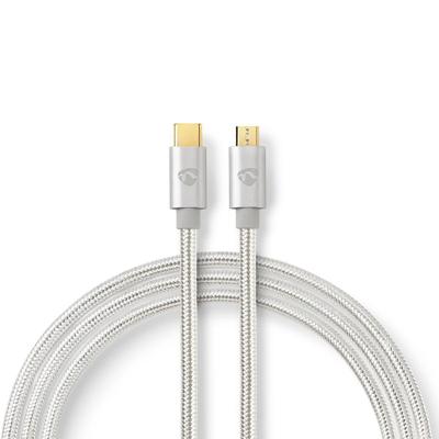 Nedis USB-Kabel | USB-C Male | USB Micro-B Male | 480 Mbps | 2 m | 1 stuks - CCTB60650AL20 CCTB60650AL20