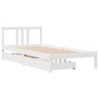 Bedframe zonder matras massief grenenhout wit 90x200 cm - thumbnail