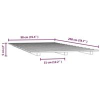 Bedframe massief grenenhout wit 90x200 cm - thumbnail