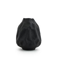 By-Boo Vaas 'Dent' 27cm hoog, kleur Zwart - thumbnail
