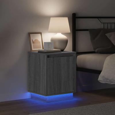 Nachtkastje met 2 pcs Grijs 39 x 34.5 x 50 cm Bewerkt hout