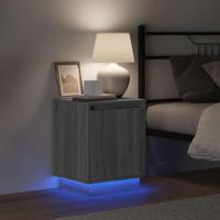 Nachtkastje met 2 pcs Grijs 39 x 34.5 x 50 cm Bewerkt hout - thumbnail