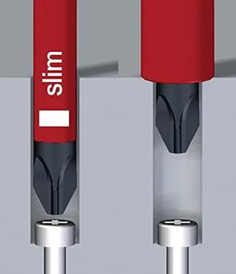 Wiha Phillips-Schraubendreher PH2 SoftFinish-slimFix VDE1000V 35394 VDE Kruiskop schroevendraaier PH 2 Koplengte: 100 mm DIN ISO 8764, DIN EN 60900