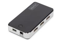 Digitus DA-70222 interface hub 480 Mbit/s Zwart, Zilver - thumbnail