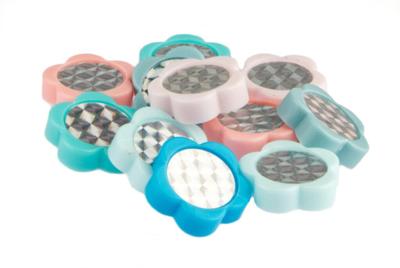 PexKids Bicycle sprak kralen pexkid's "flowers" gesorteerd 4-kleurig (12 stuks op kaart)