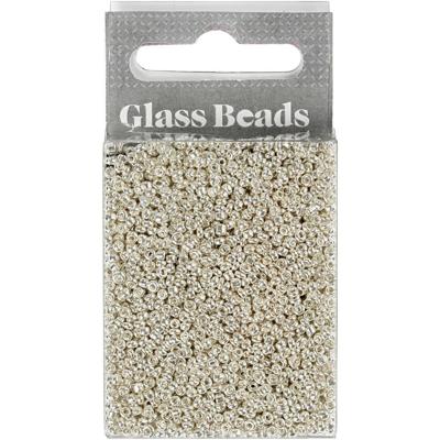 Creativ Company Rocailles, d 1,7 mm, afm 15/0, gatgrootte 0,5-0,8 mm, silver metal, 25 gr/ 1 doos Creativ Company Rocailles, d 1,7 mm, afm 15/0, gatgrootte 0,5-0,8 mm, silver metal, 25 gr/ 1 doos