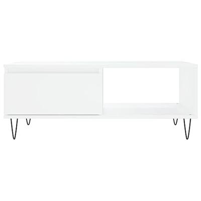 Salontafel 90x60x35 cm bewerkt hout wit