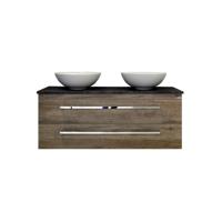 Badkamermeubelset Sanicare Q12 2 Laden Belluno-Eiken (spiegel optioneel) - thumbnail