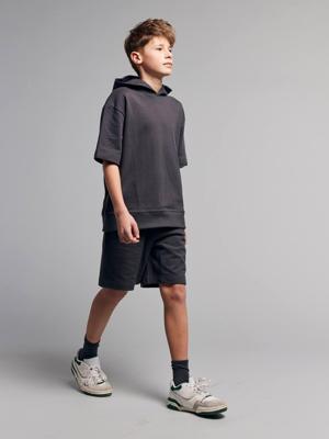 Set met short en sweater met korte mouwen antraciet