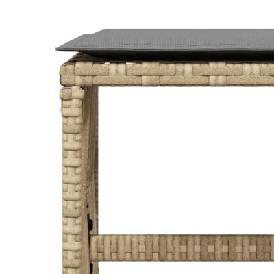13-delige Tuinset met kussens poly rattan gemengd beige