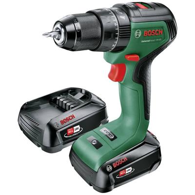 Bosch Groen UniversalImpact 18V-60 | Accuklopboorschroevendraaier | met twee standen | 2 x 2.0 Ah accu + lader - 06039D7102
