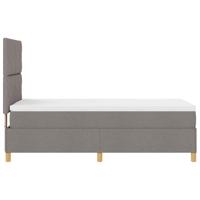 Boxspring bed met hoofdeinde Taupe 100 x 200 cm Stof - thumbnail
