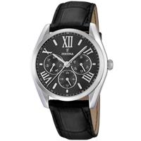 Horlogeband Festina F16752 / F16752-1 / F16752-2 Leder Zwart 22mm - thumbnail