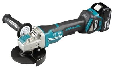 Makita DGA519RTJ Haakse accuslijper 125 mm Incl. 2 accus, Incl. lader 18 V 5 Ah