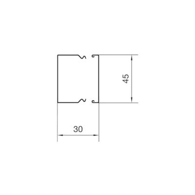 Hager LFS3004509016 Kabelgoot (l x b x h) 2000 x 45 x 30 mm Wit 2 m